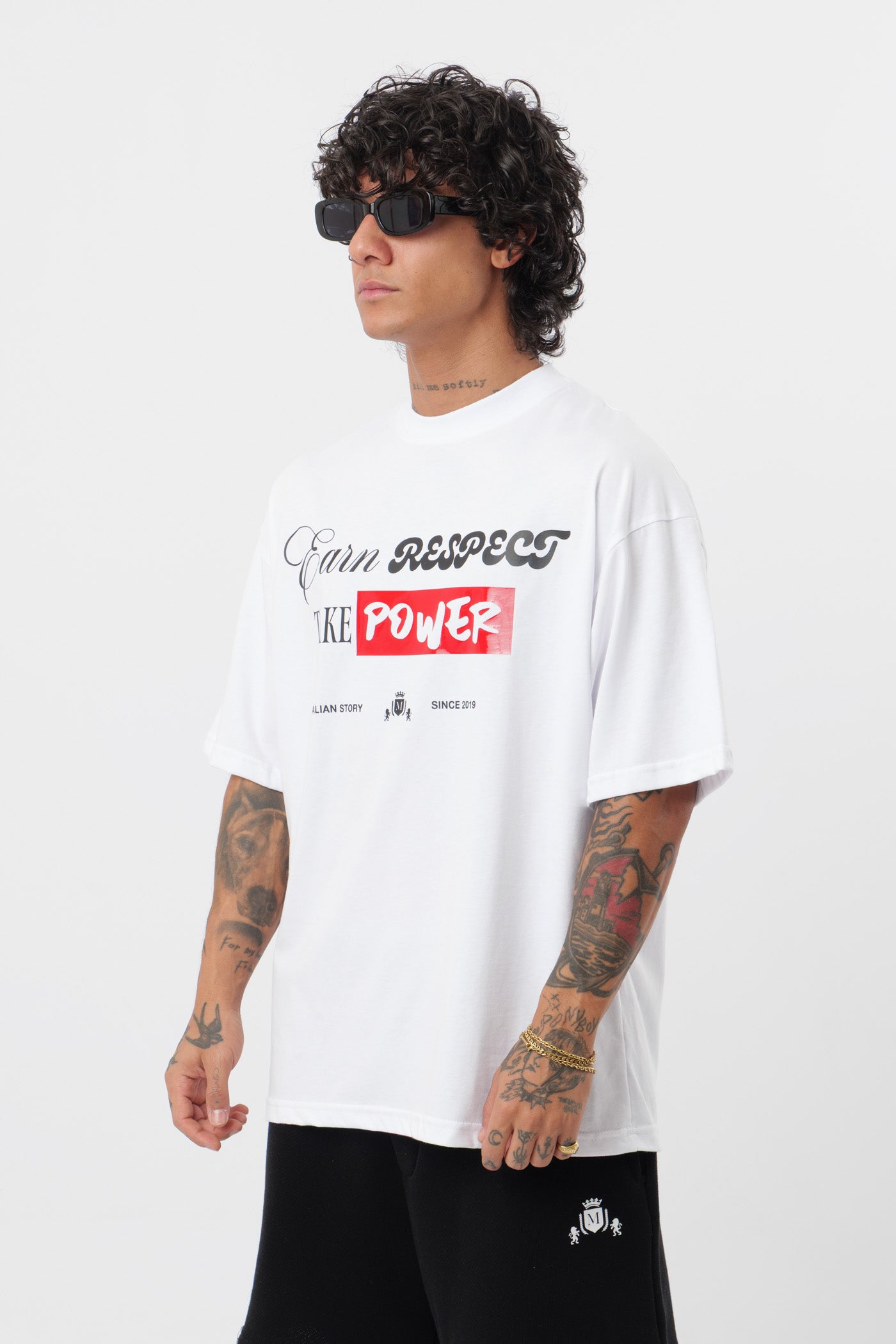T-shirt Respect Branca