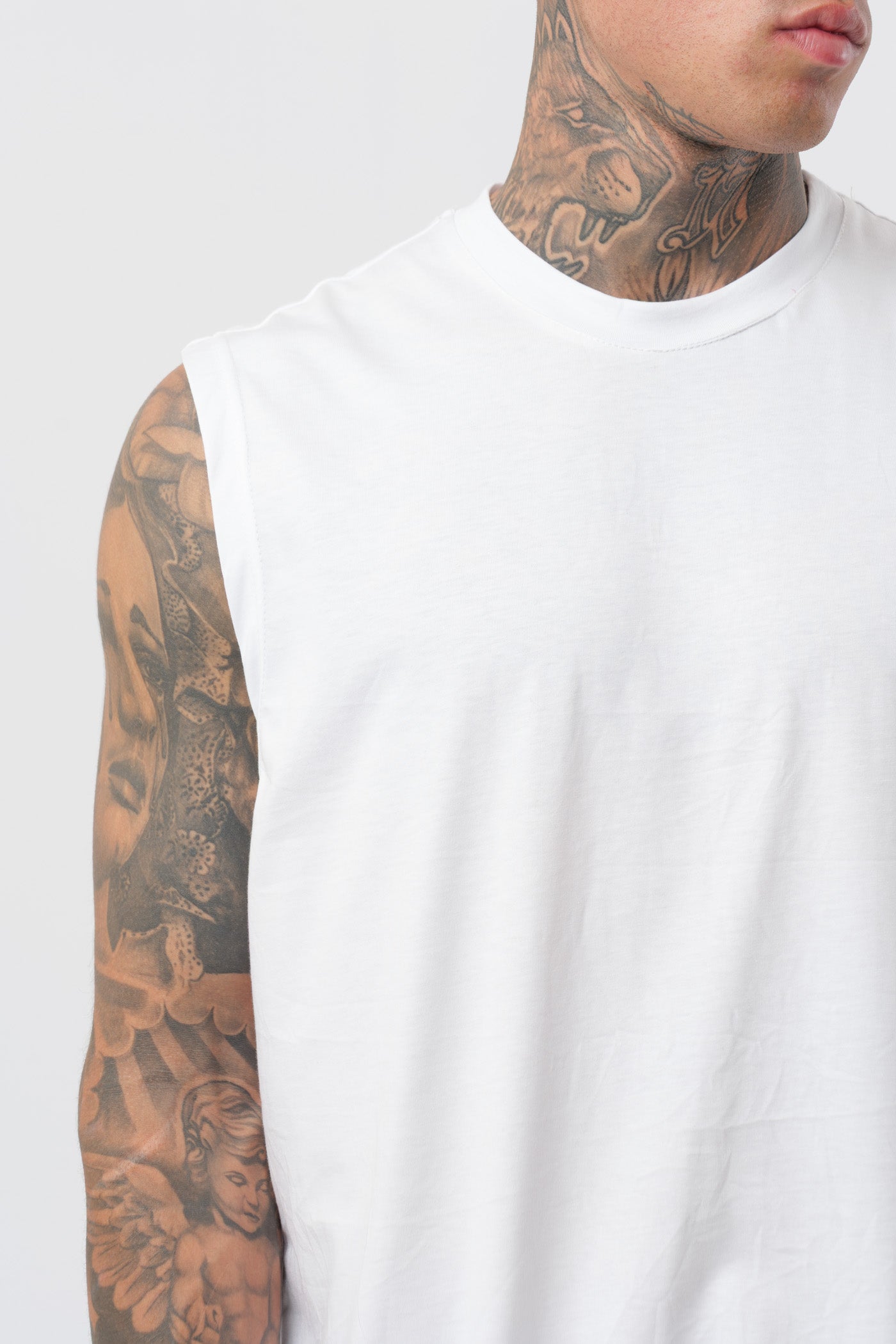 Camisola de alças em Jersey Branca
