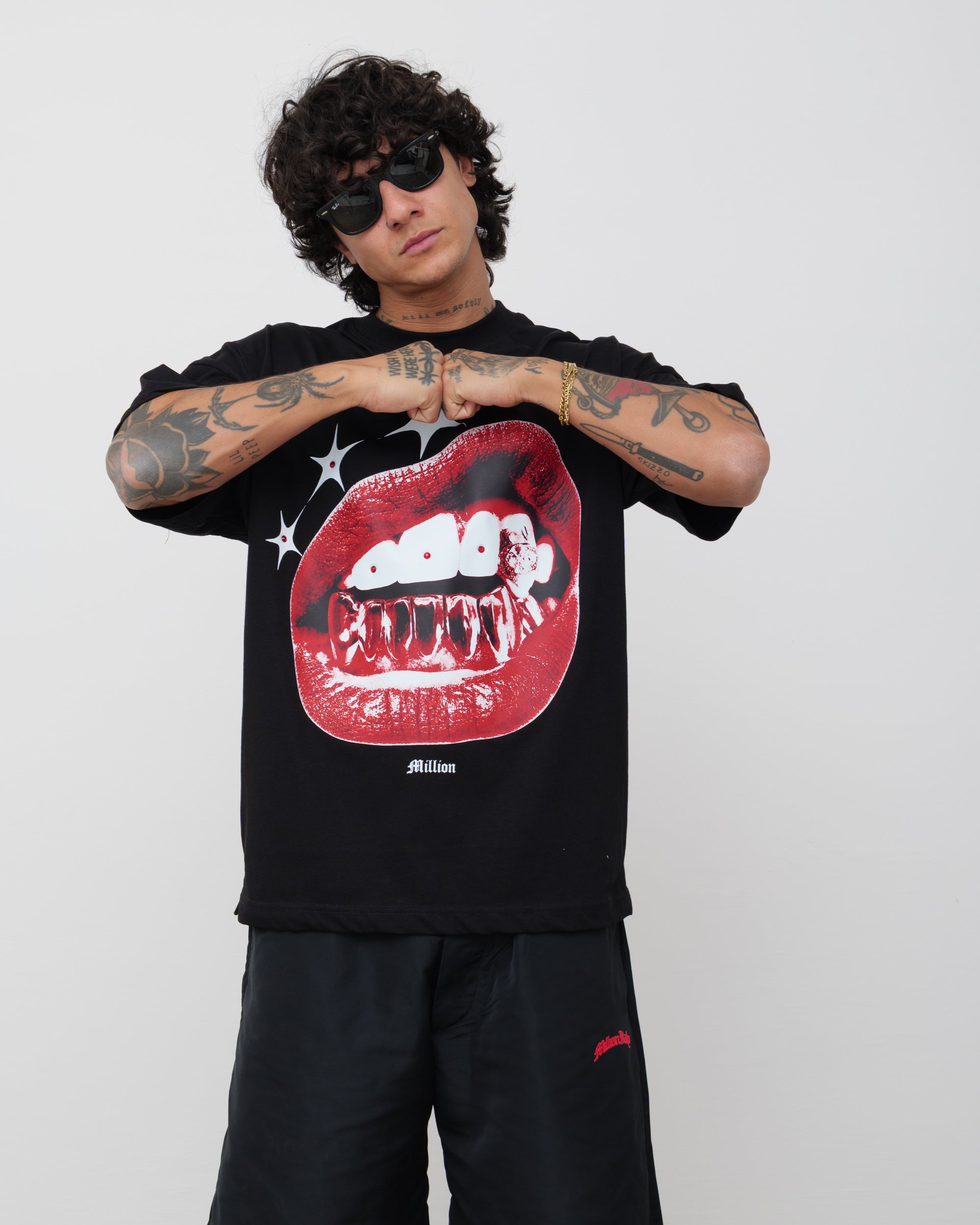T-Shirt Lips Nera