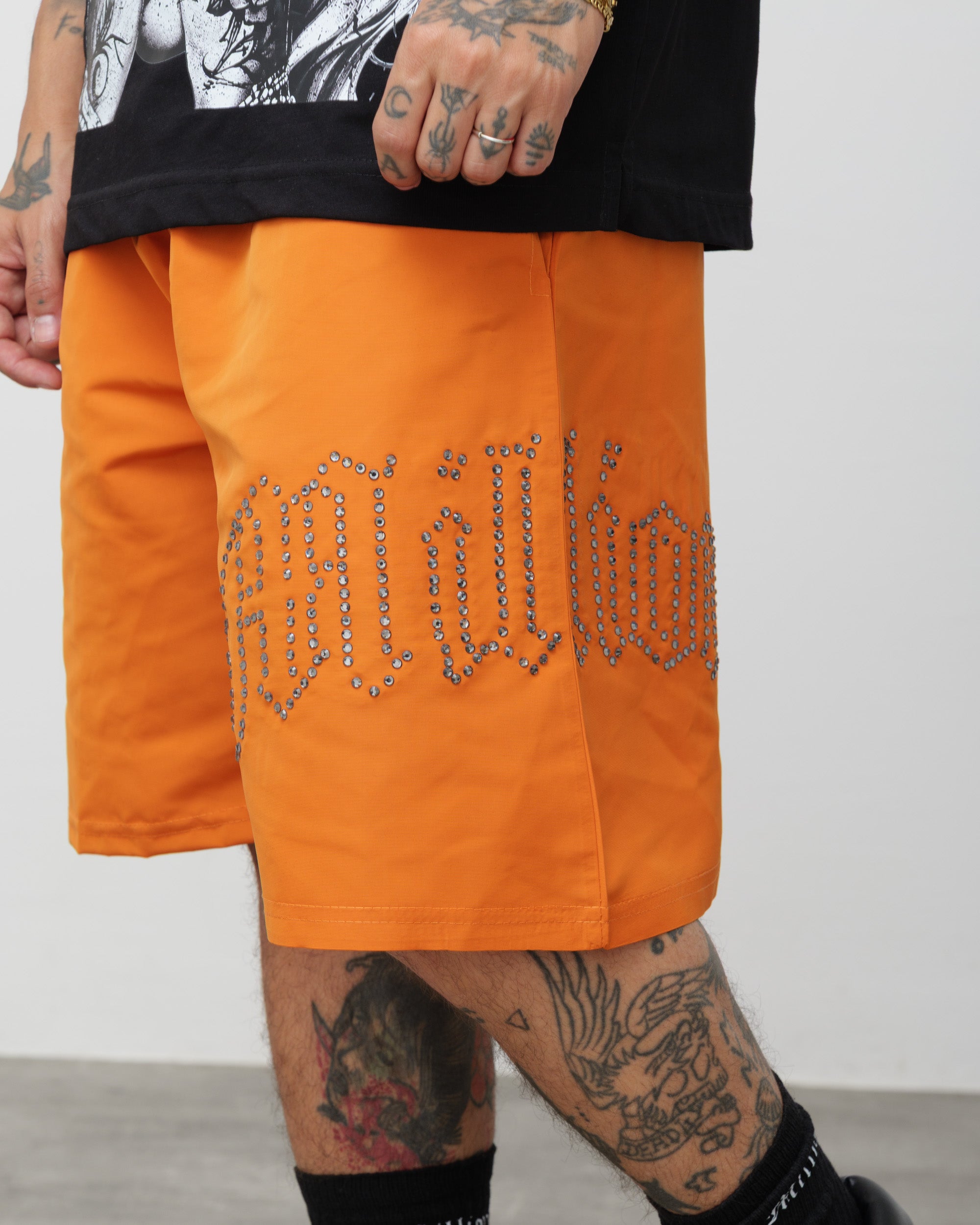 Shorts Tech Arancio - Diamond Nero