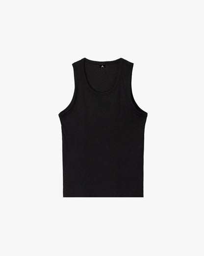 Camisola de Alças em Canelado Preta