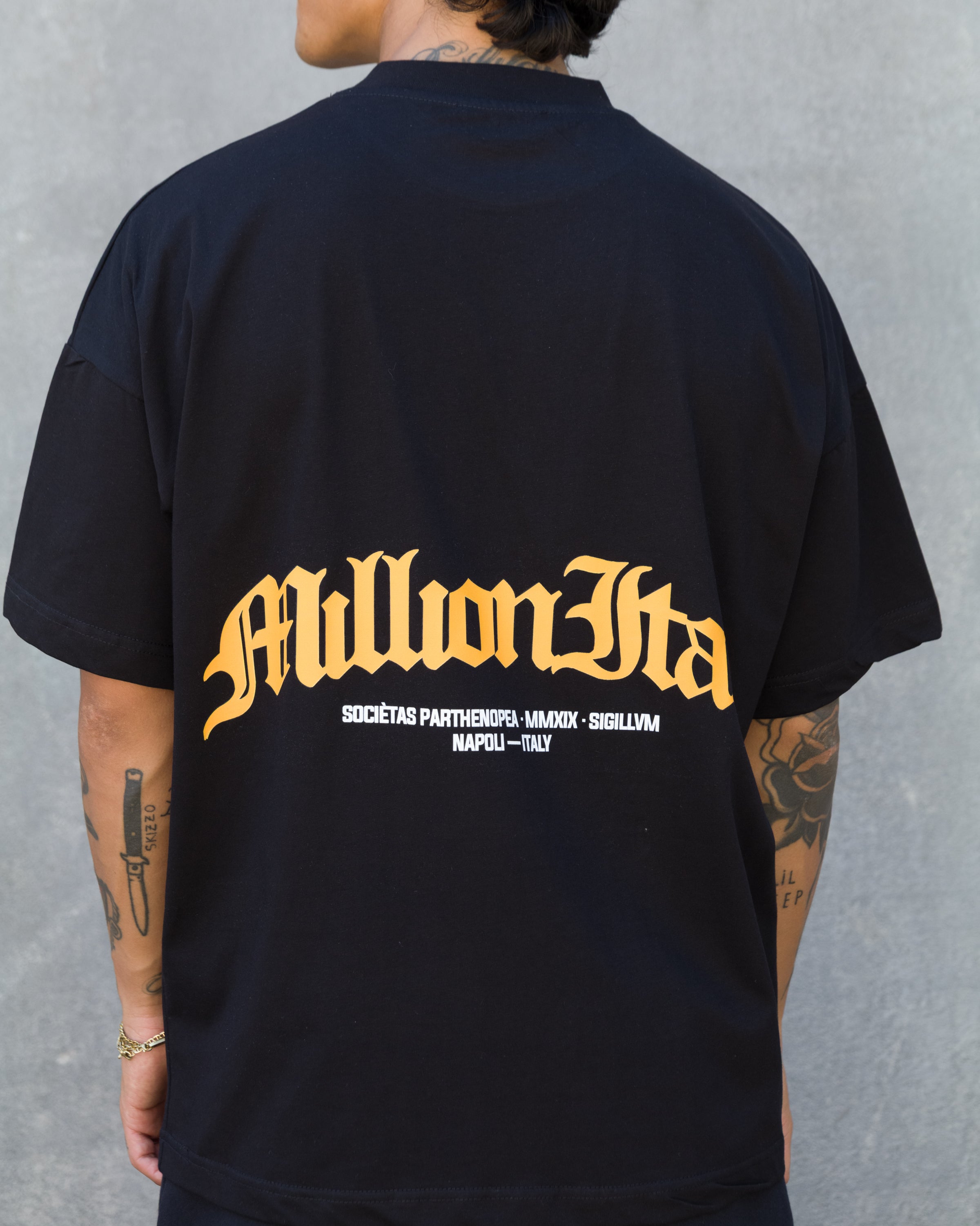 Black Arch Logo Yellow T-Shirt