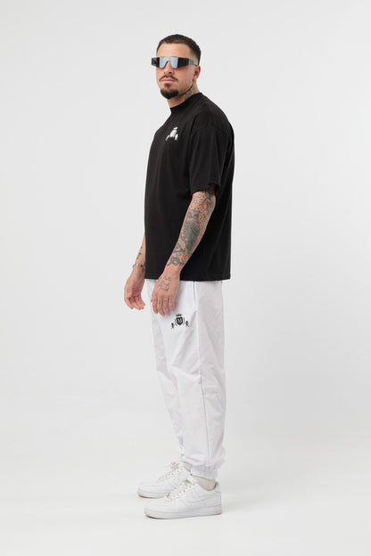 T-shirt Preta com Logo Preto