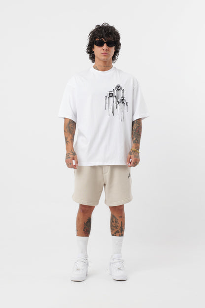 T-Shirt Logo Derretido Branca