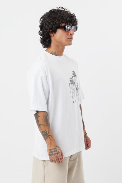 T-Shirt Logo Derretido Branca