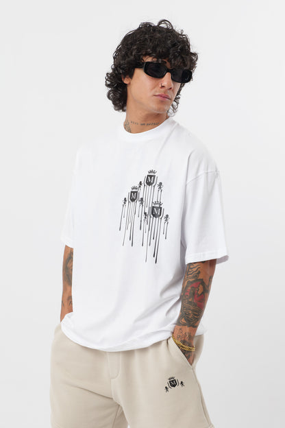 T-Shirt Logo Derretido Branca