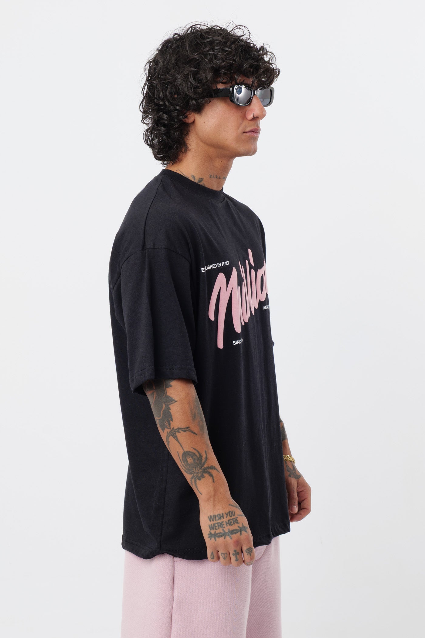T-shirt BabyRose preta de