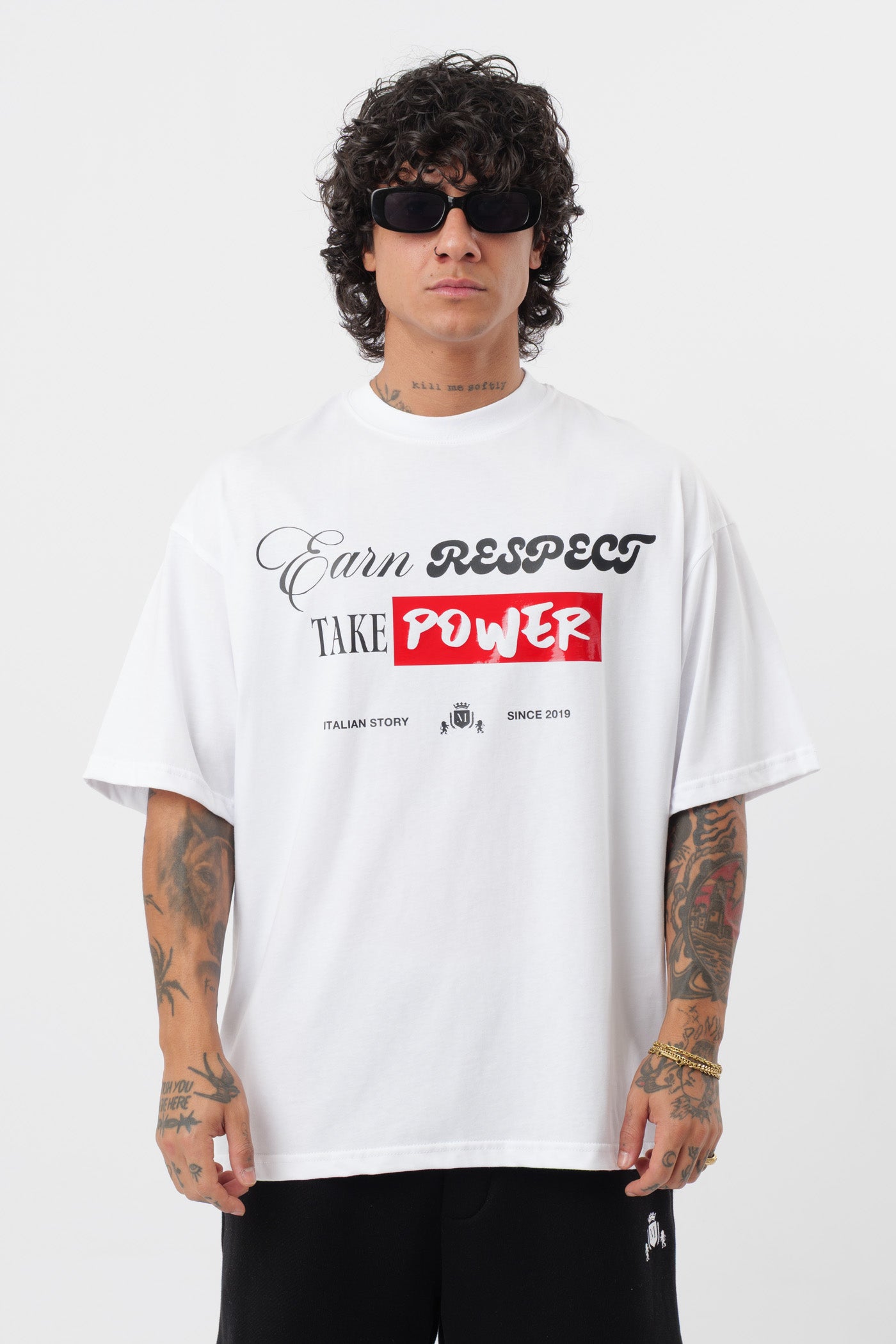 T-shirt Respect Branca