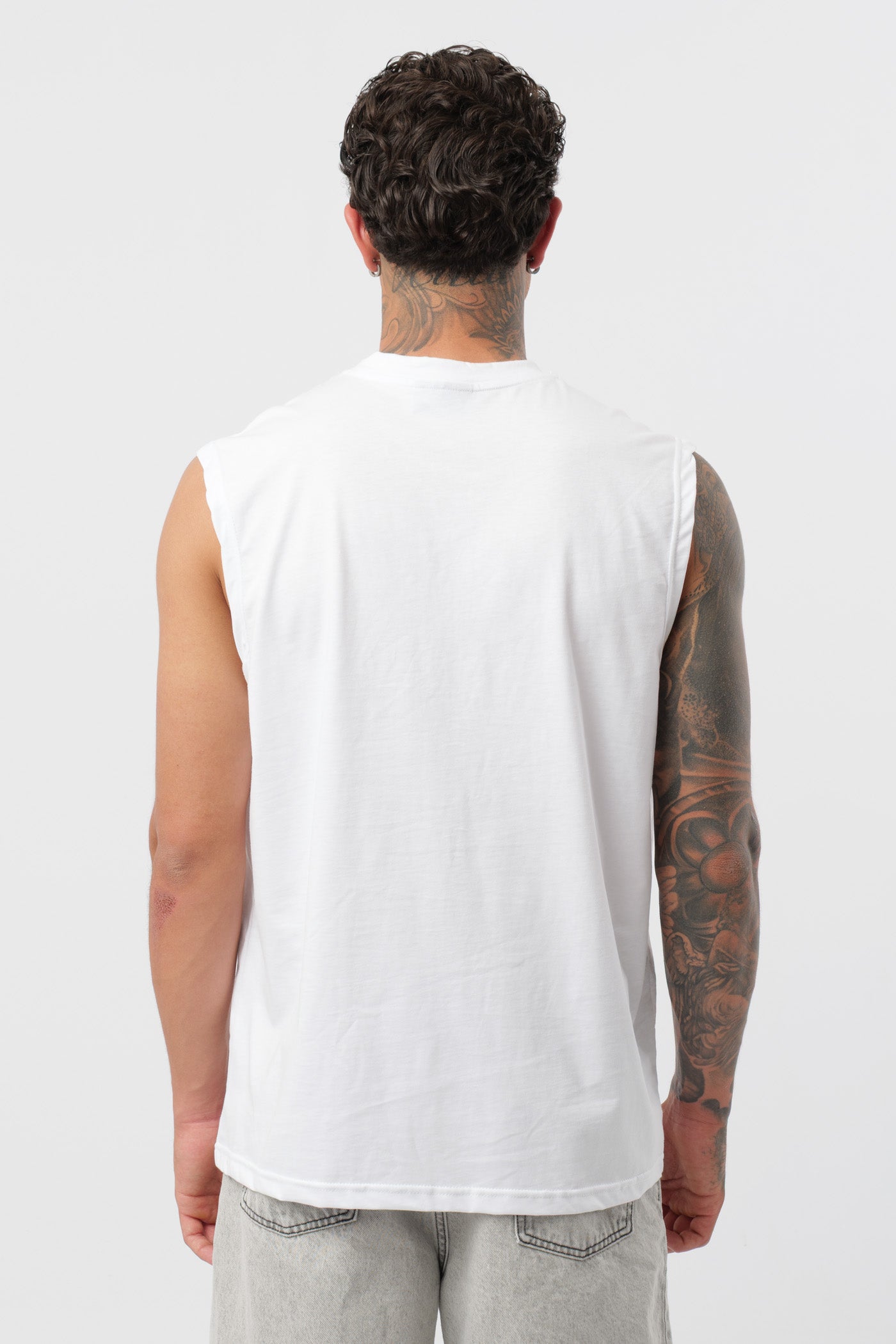 Camisola de alças em Jersey Branca